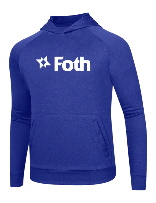 Tech True Royal Fleece Hooded Sweatshirt w/Foth Logo