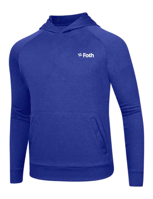 Tech True Royal Fleece Hooded Sweatshirt w/Foth Logo