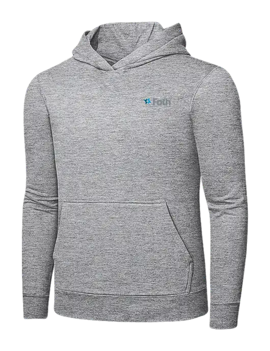 Light Grey Heather 7.8 oz Ring Spun Hooded Sweatshirt w/Foth Logo