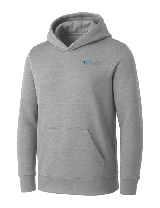 Womens Light Grey Heather Core Fleece Pullover Hooded Sweatshirt w/Foth Logo