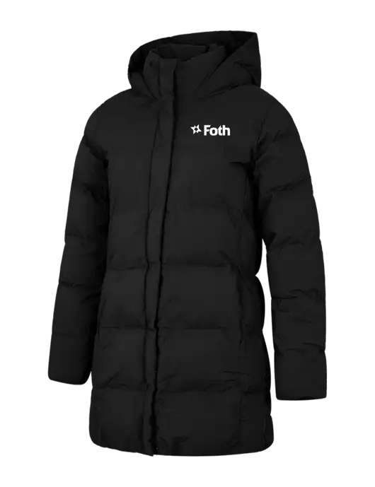 Mercer+Mettle Womens Deep Black Puffy Parka  w/Foth Logo