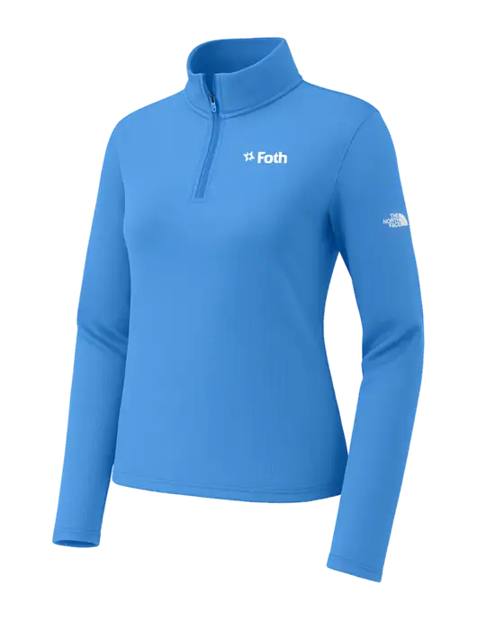 The North Face Womens Aim 1/4-Zip Light Royal Fleece w/Foth Logo