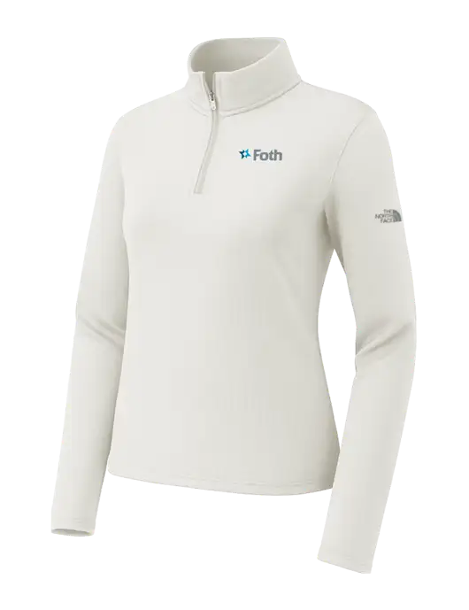 The North Face Womens Aim 1/4-Zip Ivory Fleece w/Foth Logo