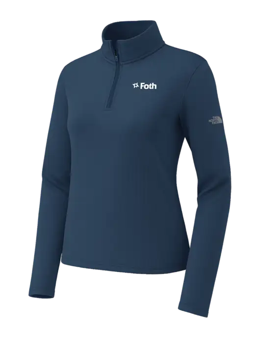 The North Face Womens Aim 1/4-Zip Dark Navy Fleece w/Foth Logo