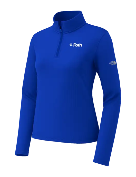 The North Face Womens Aim 1/4-Zip Dark Royal Fleece w/Foth Logo