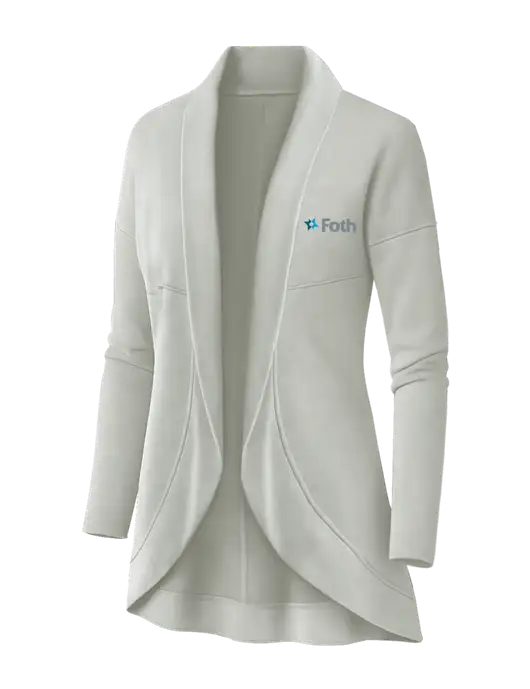 OGIO Ivory Snow Womens Luuma Cocoon Fleece w/Foth Logo