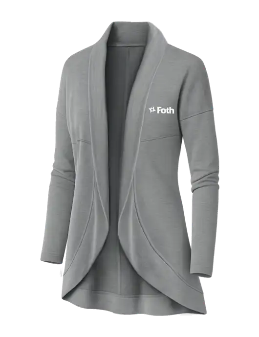 OGIO Light Grey Heather Womens Luuma Cocoon Fleece w/Foth Logo