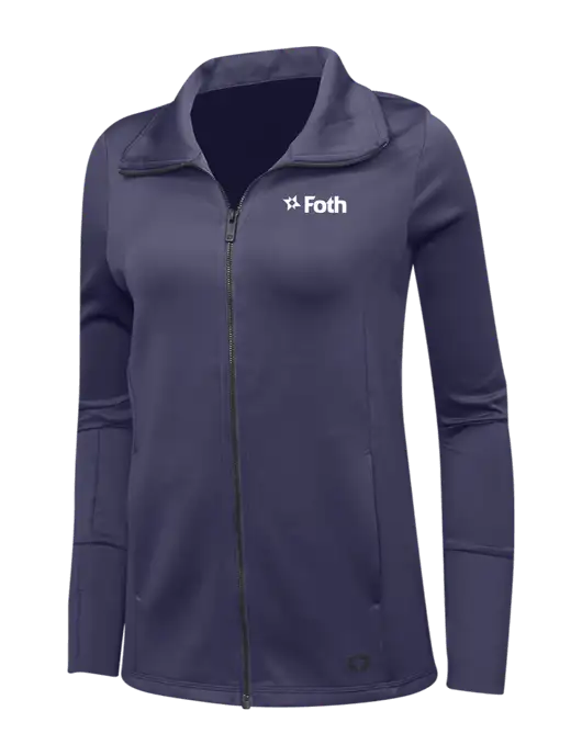 OGIO Navy Womens Endurance Modern Performance Full-Zip w/Foth Logo