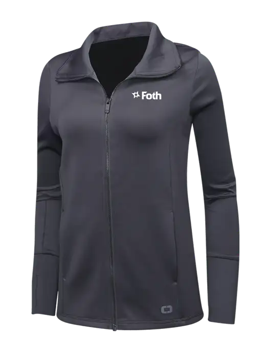 OGIO Dark Grey Womens Endurance Modern Performance Full-Zip w/Foth Logo