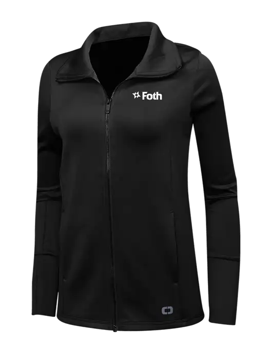 OGIO Black Womens Endurance Modern Performance Full-Zip w/Foth Logo