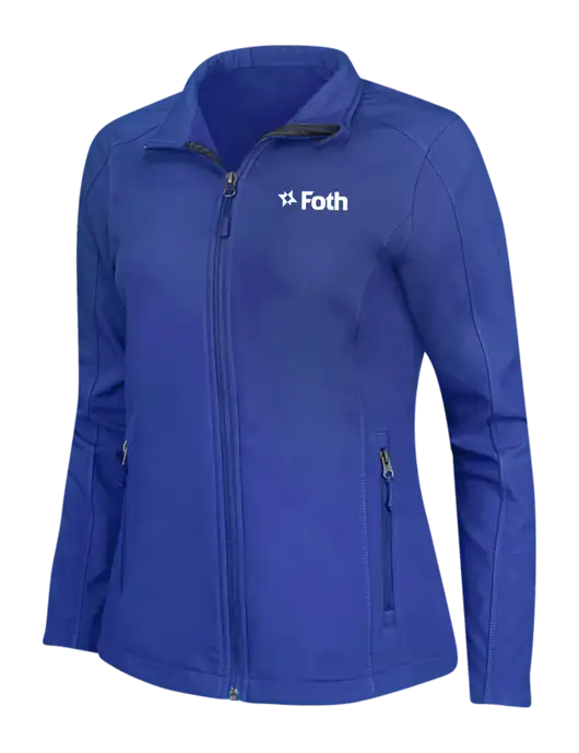 Dark Royal Womens Core Soft Shell Jacket w/Foth Logo