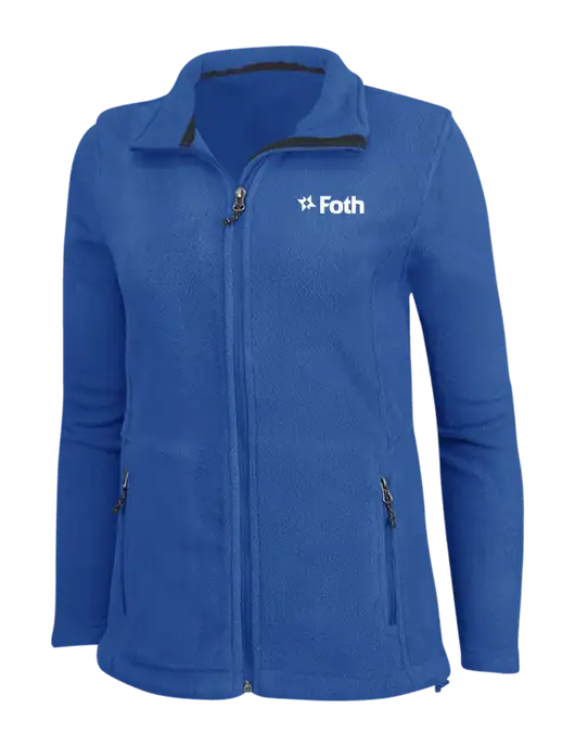 Womens Dark Royal Fleece Jacket w/Foth Logo