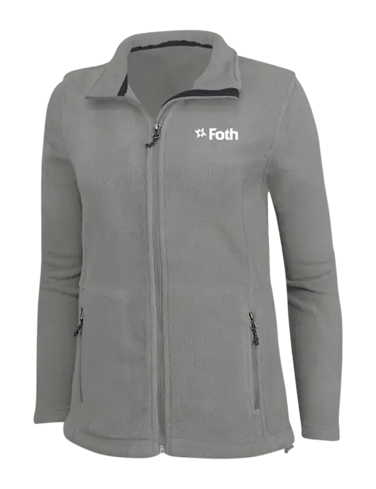 Womens Medium Grey Fleece Jacket w/Foth Logo