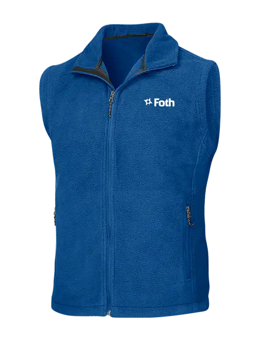 Royal Fleece Vest w/Foth Logo