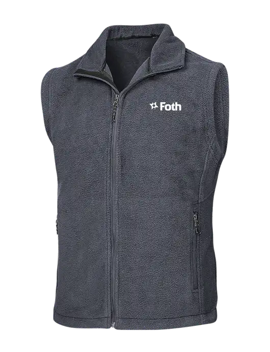 Dark Grey Fleece Vest w/Foth Logo