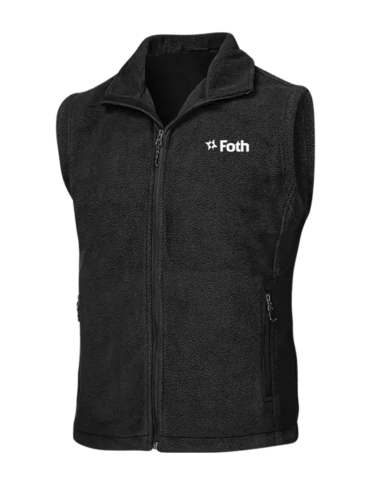 Black Fleece Vest w/Foth Logo