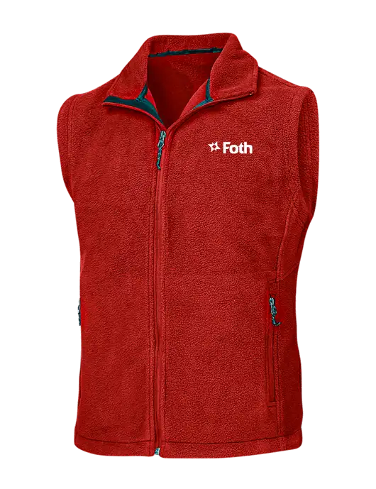 Red Fleece Vest w/Foth Logo