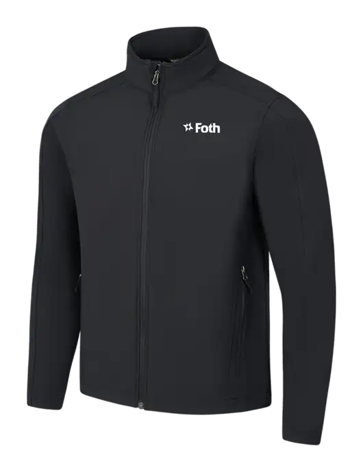 Black Core Soft Shell Jacket w/Foth Logo