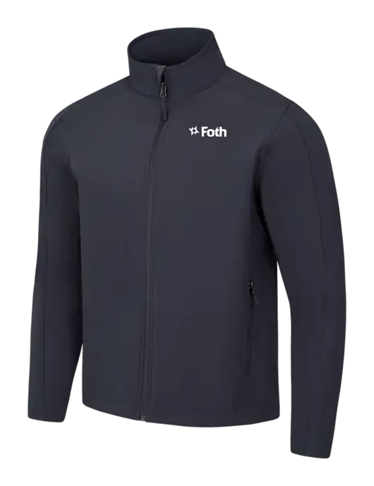 Charcoal Grey Core Soft Shell Jacket w/Foth Logo