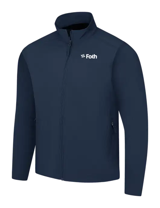 Navy Core Soft Shell Jacket w/Foth Logo