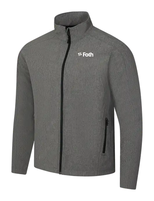Medium Grey Heather Core Soft Shell Jacket w/Foth Logo