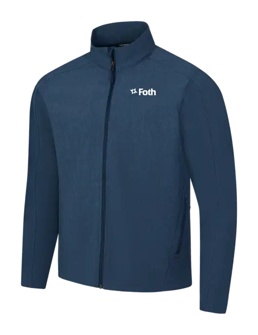 Navy Heather Core Soft Shell Jacket w/Foth Logo