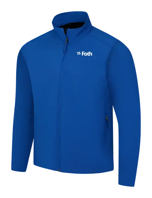 Dark Royal Core Soft Shell Jacket w/Foth Logo