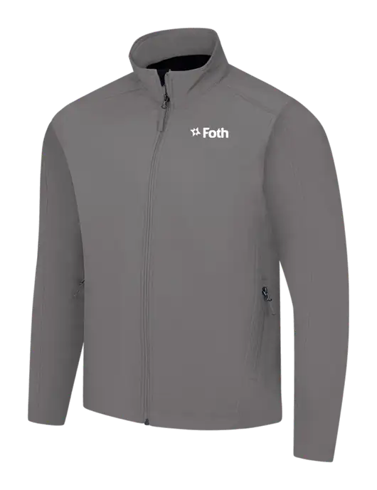 Medium Grey Core Soft Shell Jacket w/Foth Logo