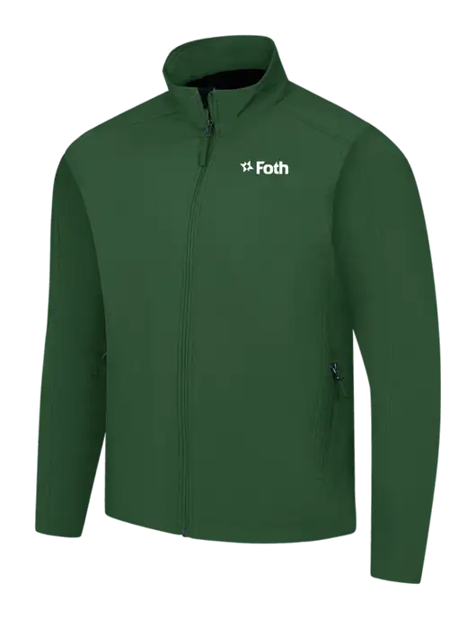 Dark Green Core Soft Shell Jacket w/Foth Logo