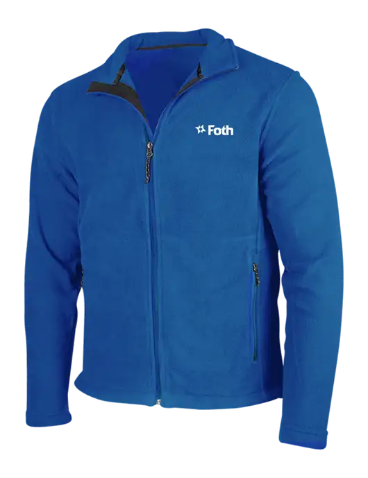 Dark Royal Fleece Jacket w/Foth Logo