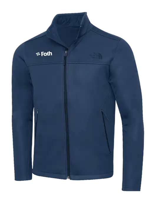 North Face Dark Navy Ridgewall Soft Shell Jacket w/Foth Logo