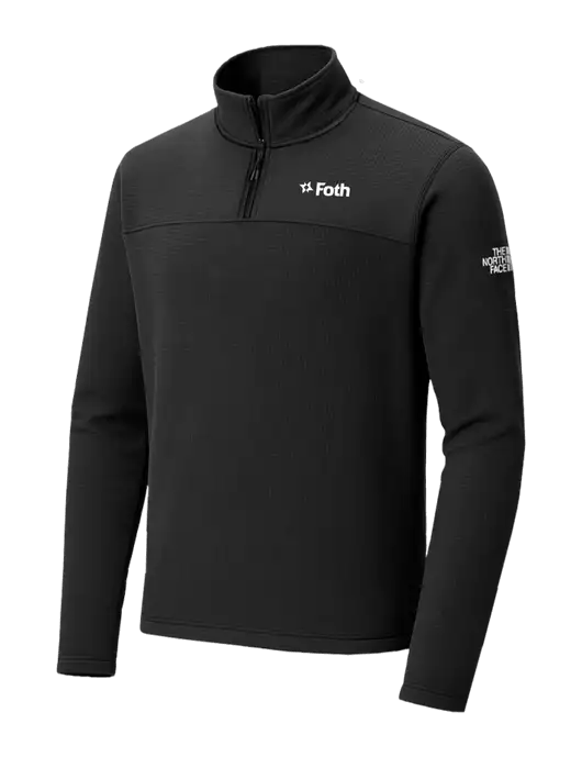 The North Face Aim 1/4-Zip Black Fleece w/Foth Logo