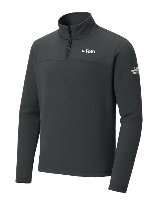 The North Face Aim 1/4-Zip Charcoal Grey Fleece w/Foth Logo