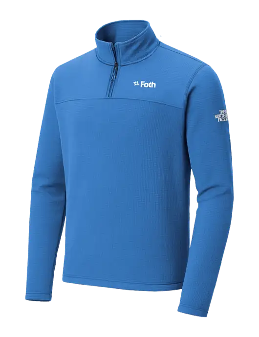The North Face Aim 1/4-Zip Light Royal Fleece w/Foth Logo