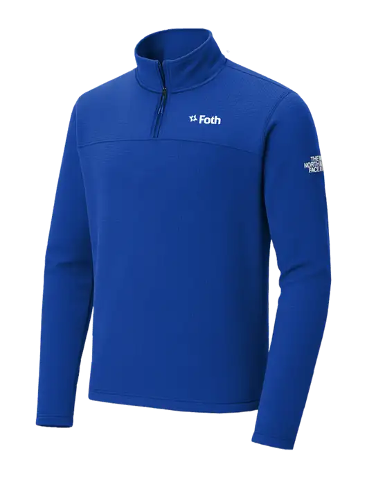 The North Face Aim 1/4-Zip Dark Royal Fleece w/Foth Logo