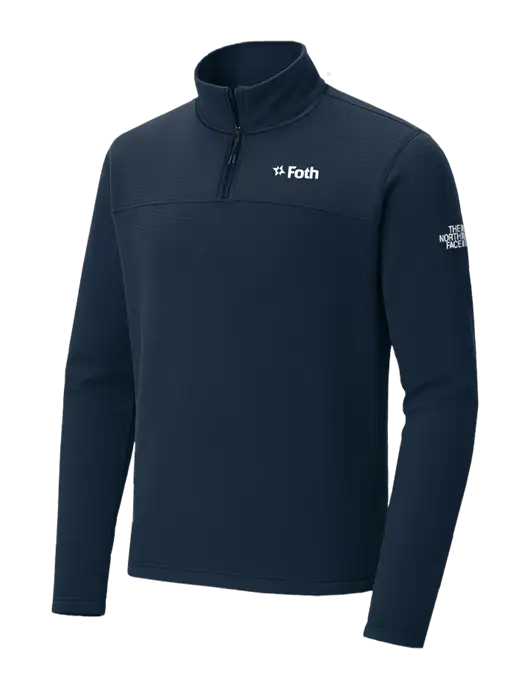 The North Face Aim 1/4-Zip Dark Navy Fleece w/Foth Logo