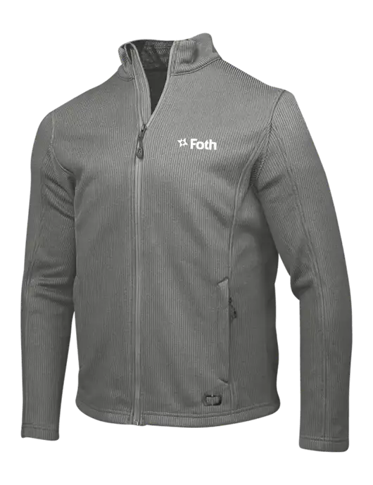OGIO Medium Grey Grit Fleece Jacket w/Foth Logo