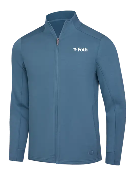 OGIO Light Slate Blue Transcend Full-Zip w/Foth Logo