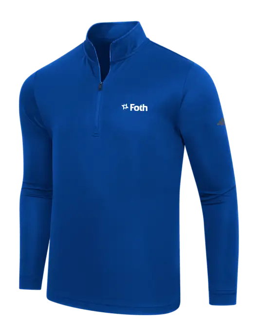 Adidas Royal Lightweight Quarter Zip Pullover w/Foth Logo