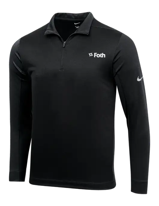 NIKE Black Dry 1/2 Zip Cover-Up w/Foth Logo