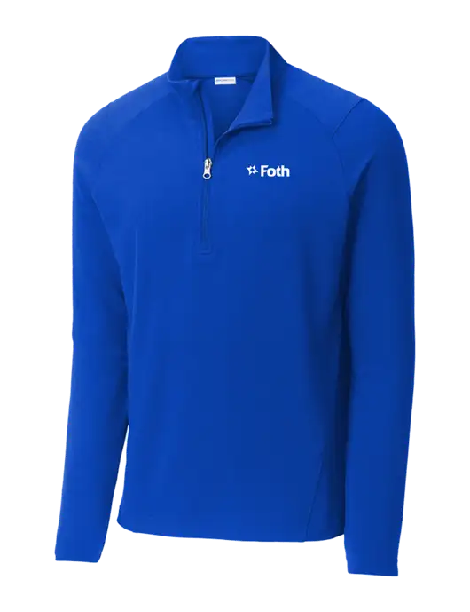 Sport-Wick Flex Fleece Royal Blue 1/4-Zip w/Foth Logo