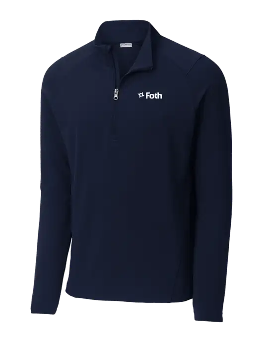 Sport-Wick Flex Fleece Dark Navy 1/4-Zip w/Foth Logo