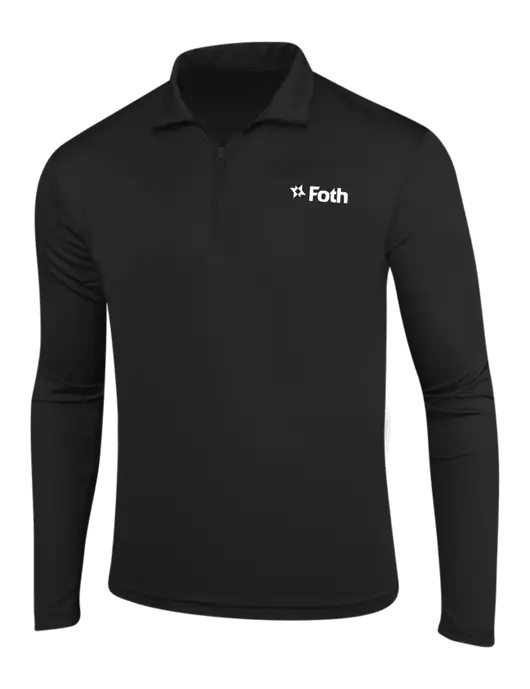 Black PosiCharge Competitor 1/4 Zip Pullover w/Foth Logo