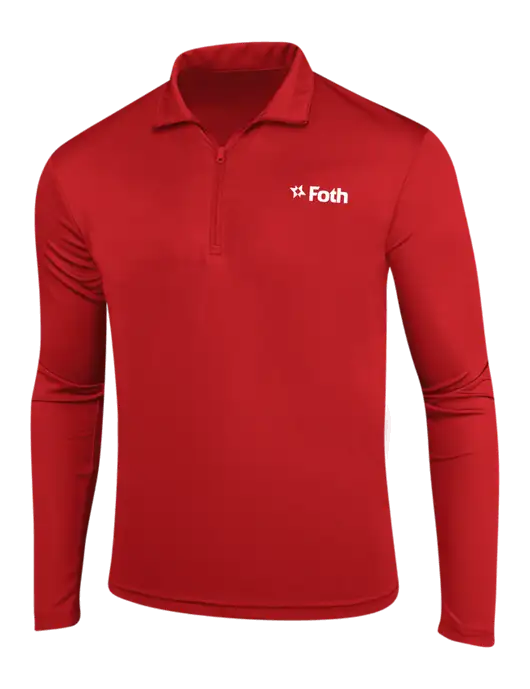 Red PosiCharge Competitor 1/4 Zip Pullover w/Foth Logo