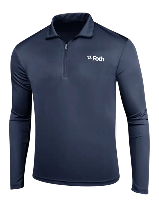 Navy PosiCharge Competitor 1/4 Zip Pullover w/Foth Logo