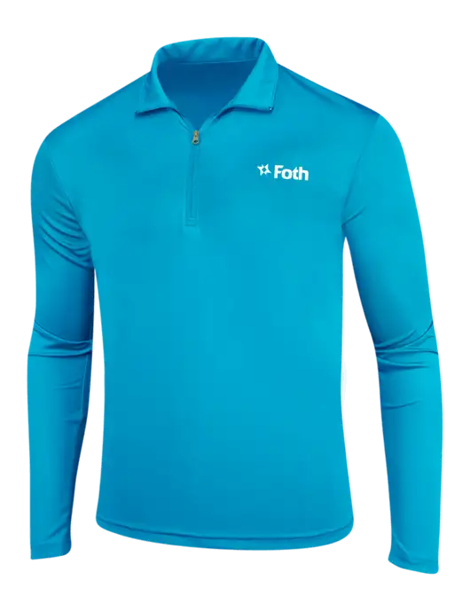 Sapphire Blue PosiCharge Competitor 1/4 Zip Pullover w/Foth Logo