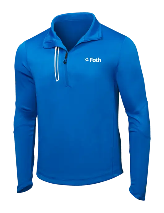 OGIO Electric Blue Endurance Fulcrum 1/4 Zip w/Foth Logo