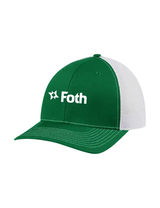 Richardson Adjustable Snapback Original 112 Trucker Cap Kelly w/White Mesh w/Foth Logo