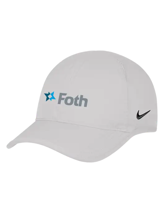 Nike White Featherlight Cap w/Foth Logo
