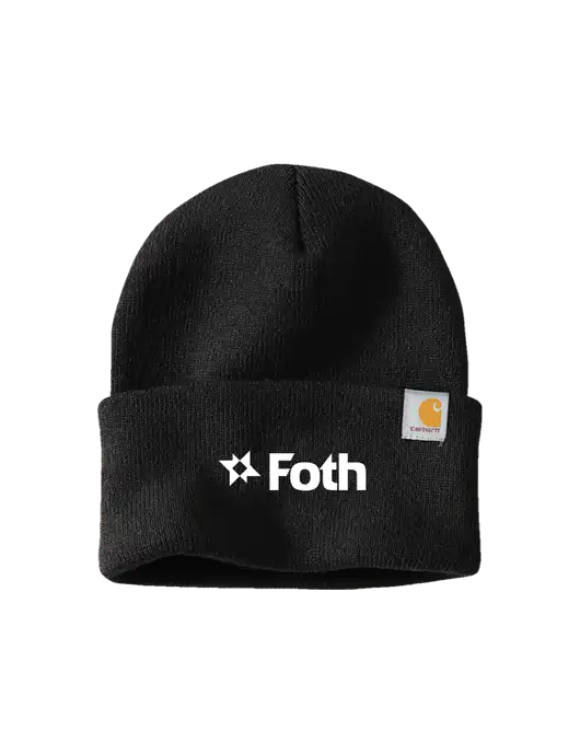 Carhartt Black Watch Cap 2.0 w/Foth Logo